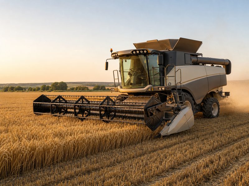 Combine Grain Harvester